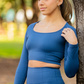 Momentum Azul - Crop Long Sleeve