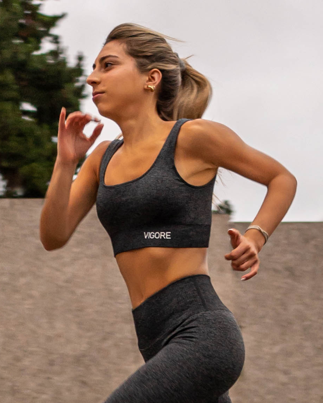 Seamless Lines Grafito - Top